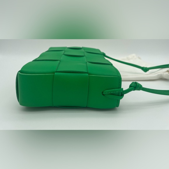 ❌❌SOLD! ❌❌NEW BOTTEGA VENETA CASSETTE GREEN LEATHER BAG PURSE AUTHENTIC! - Picture 11 of 16
